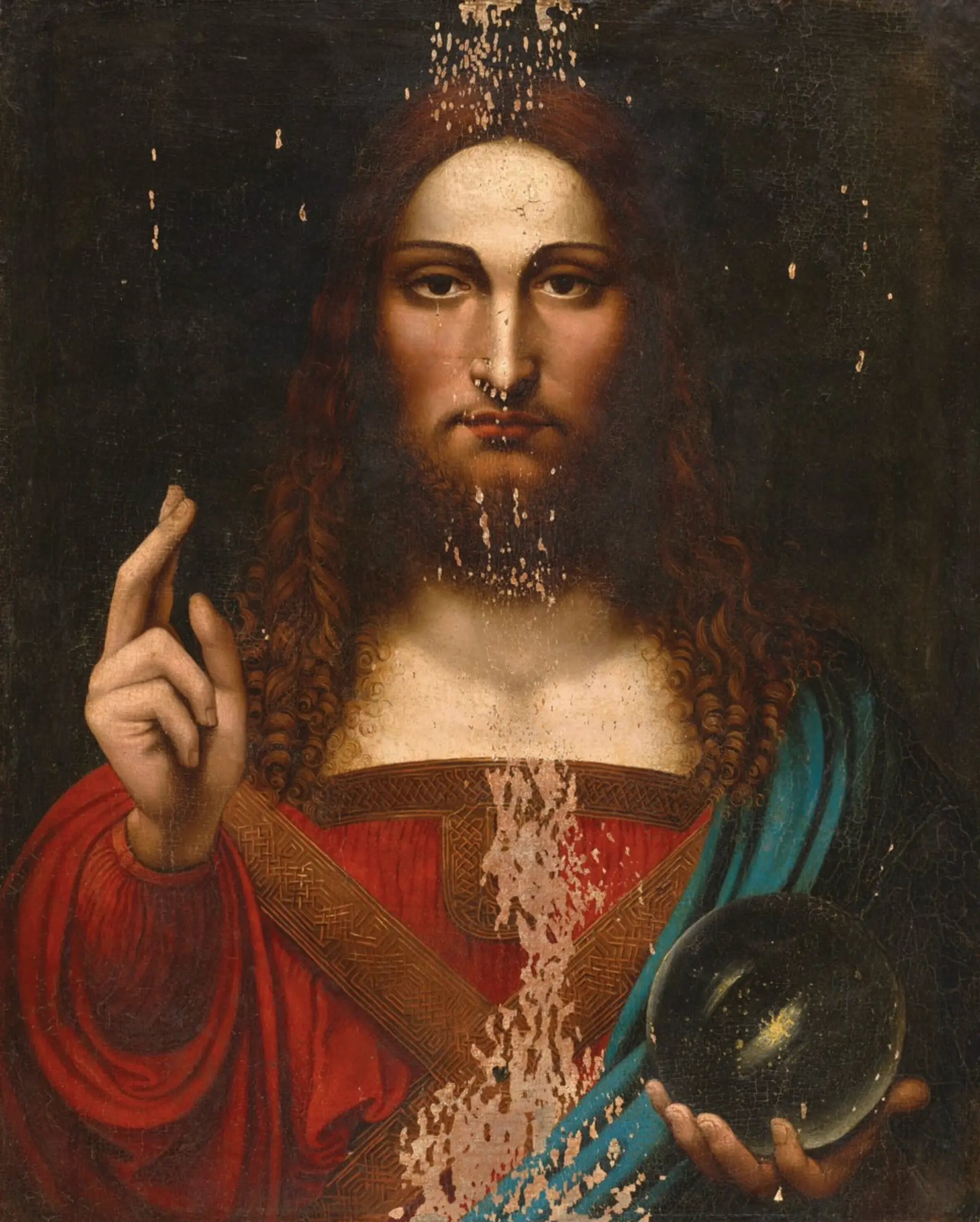 Salvator Mundi: An unknown artist’s damaged  replica sells at Christie’s for €1 million